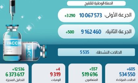 فيروس كورونا المغرب..تسجيل605 إصابة جديدة خلال ال24 ساعة الأخيرة