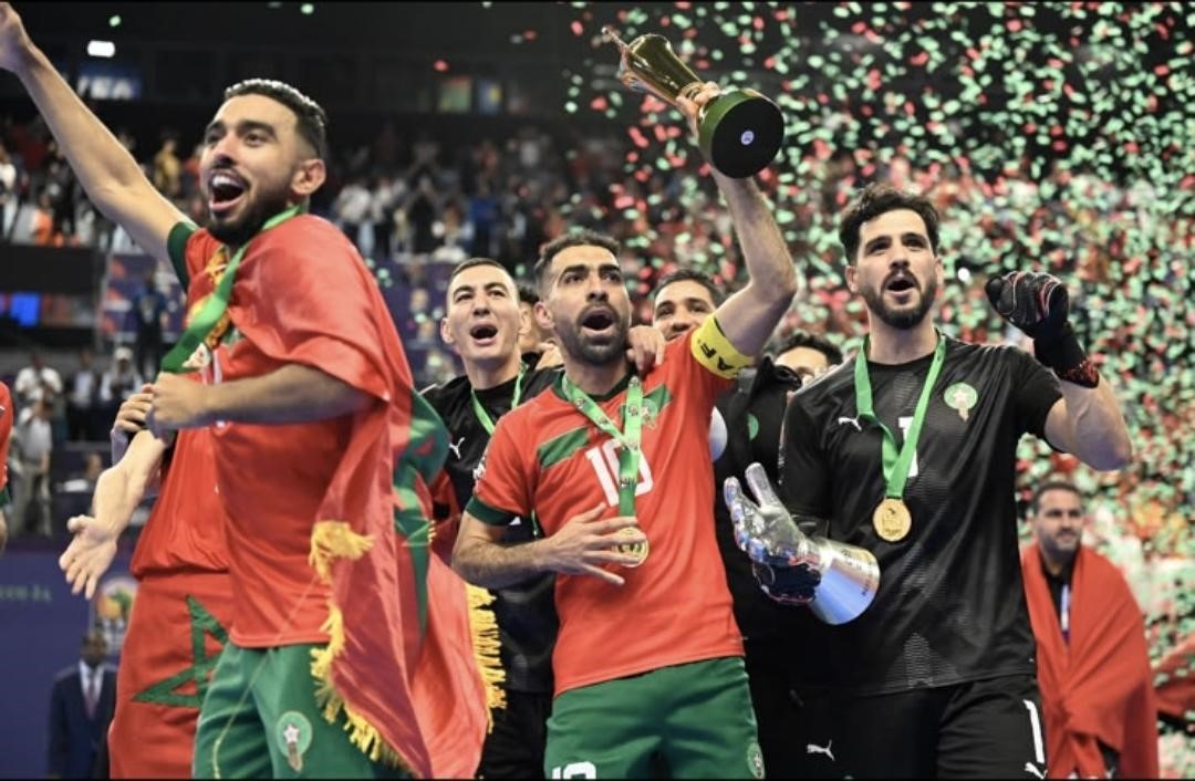 المنتخب المغربي لكرة القدم داخل القاعة يواصل التألق القاري ويتوج بطلاً لإفريقيا للمرة الرابعة توالياً