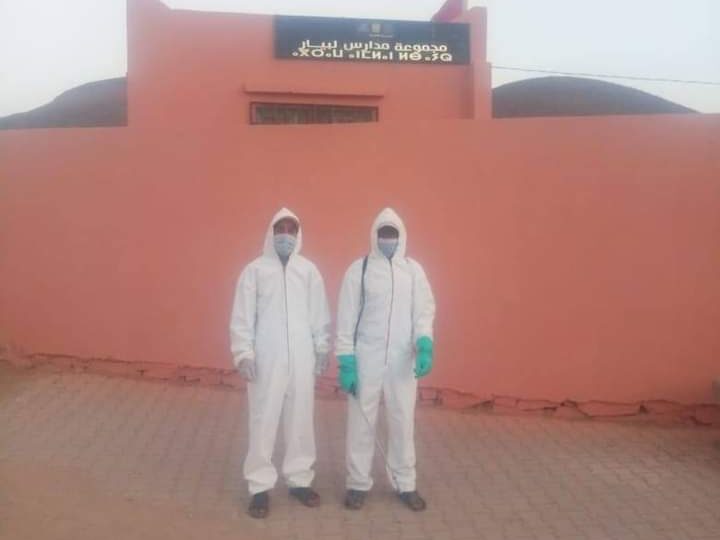 مجموعة مدارس لبيار تستعد لاستقبال الموسم الدراسي في ظروف جيدة والجماعة القروية تجند أطقمها لتعقيم مدارس الجماعة