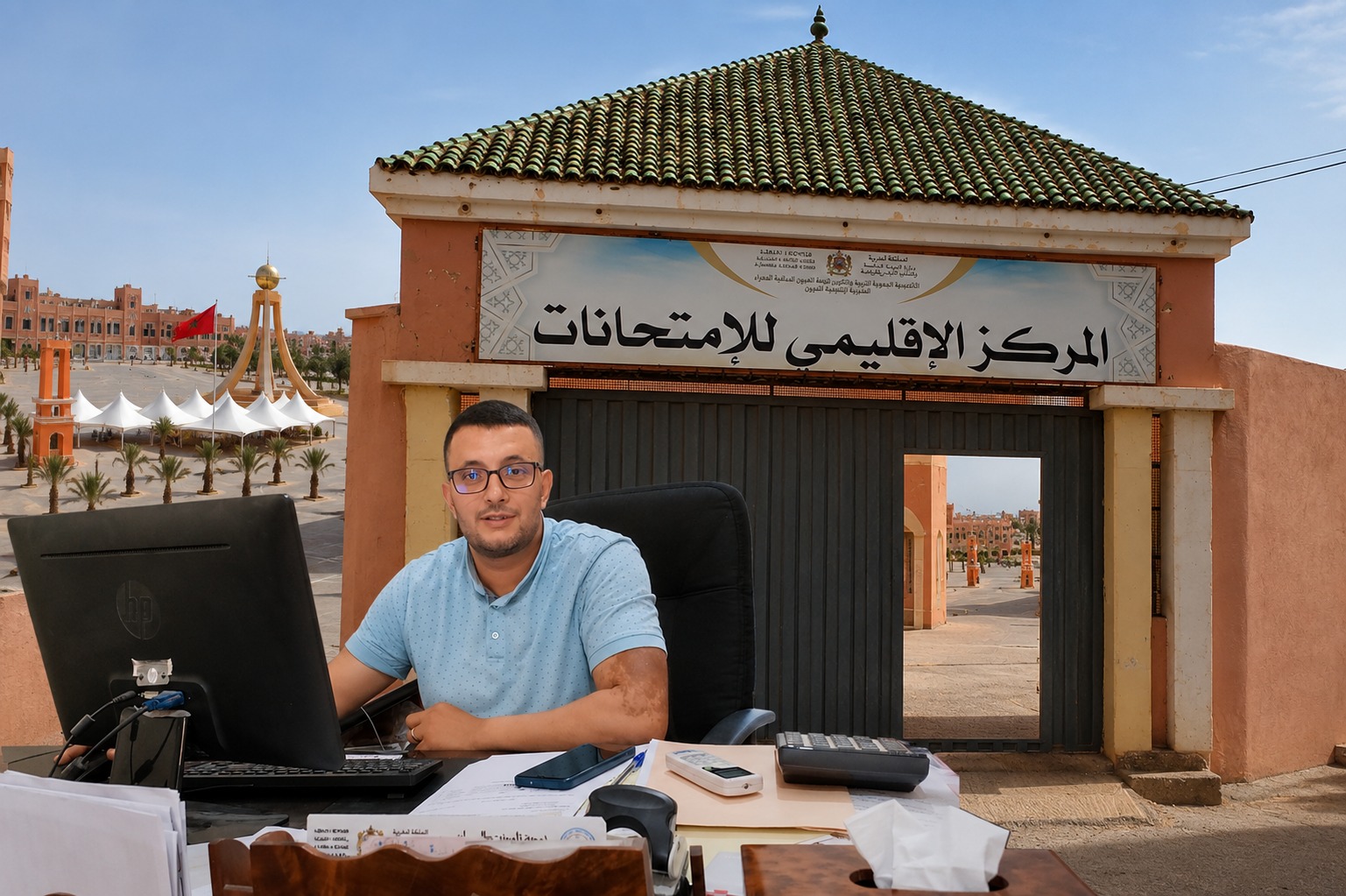 معاذ أدرني.. رئيس المركز الإقليمي للامتحانات بالعيون يقود تدبيراً محكماً لاستحقاقات البكالوريا 2026